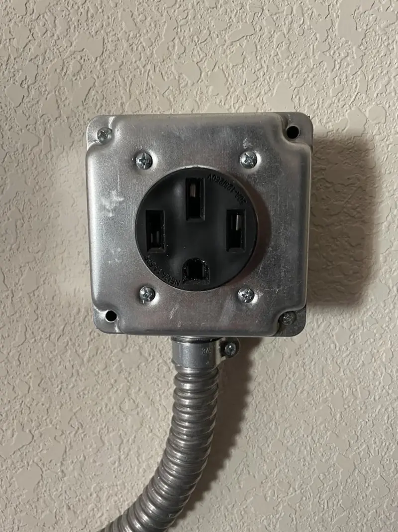 NEMA 14-50 outlet installed for Electrical Panel Upgrade in Heyburn